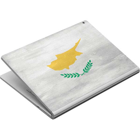 Cyprus Flag Distressed Surface Book Skin